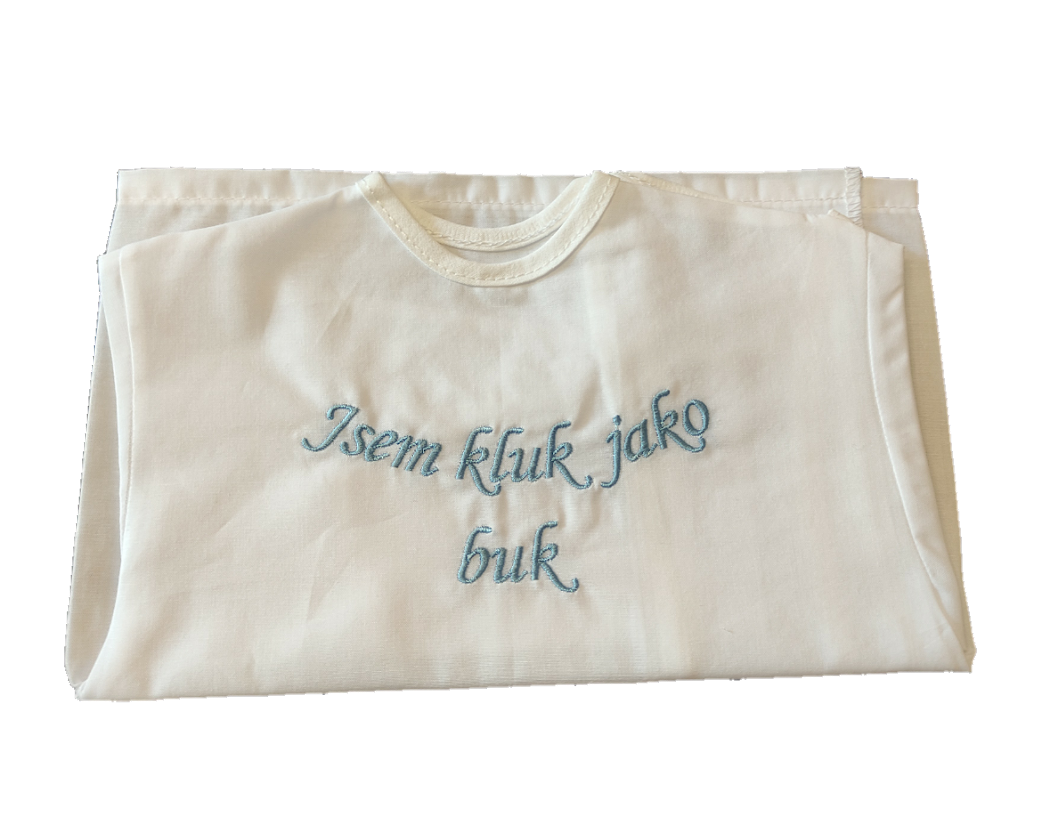 Košilka plátno s výšivkou "kluk"