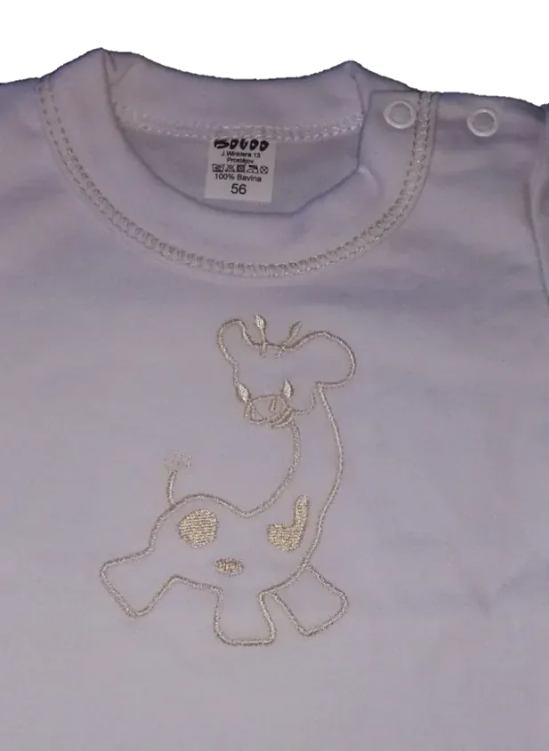 Dětské body Boboó, s výšivkou žirafky